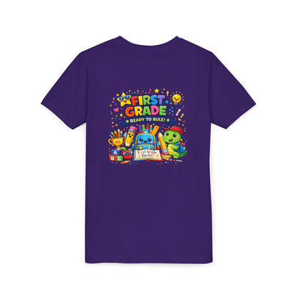 First Grade Youth T‑Shirt – "First Grade Ready to Rule" Cute Back-to-School Tee