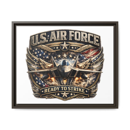 U.S. Air Force Framed Canvas Print – "Ready to Strike" Military Wall Art