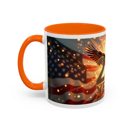 250 Years Commemorative Coffee Mug — Patriotic Eagle & American Flag Accent (11/15oz)