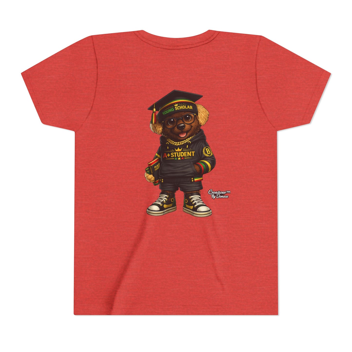 Youth Tee — Scholar Student Bear Graduation Graphic