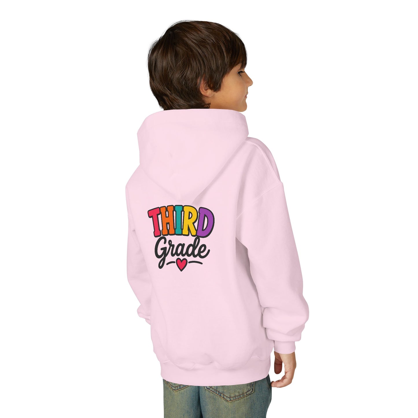 Third Grade Kids Hoodie — Colorful Back-to-School Sweatshirt
