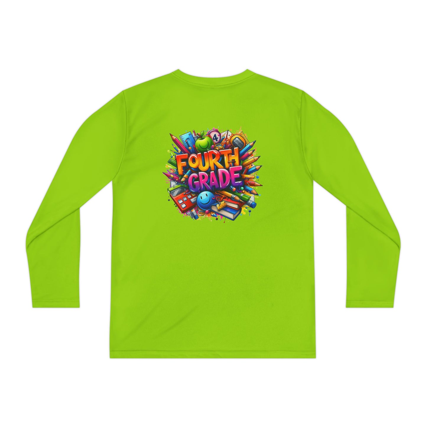 Fourth Grade Long Sleeve Tee — Colorful School Kids Shirt