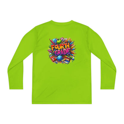 Fourth Grade Long Sleeve Tee — Colorful School Kids Shirt