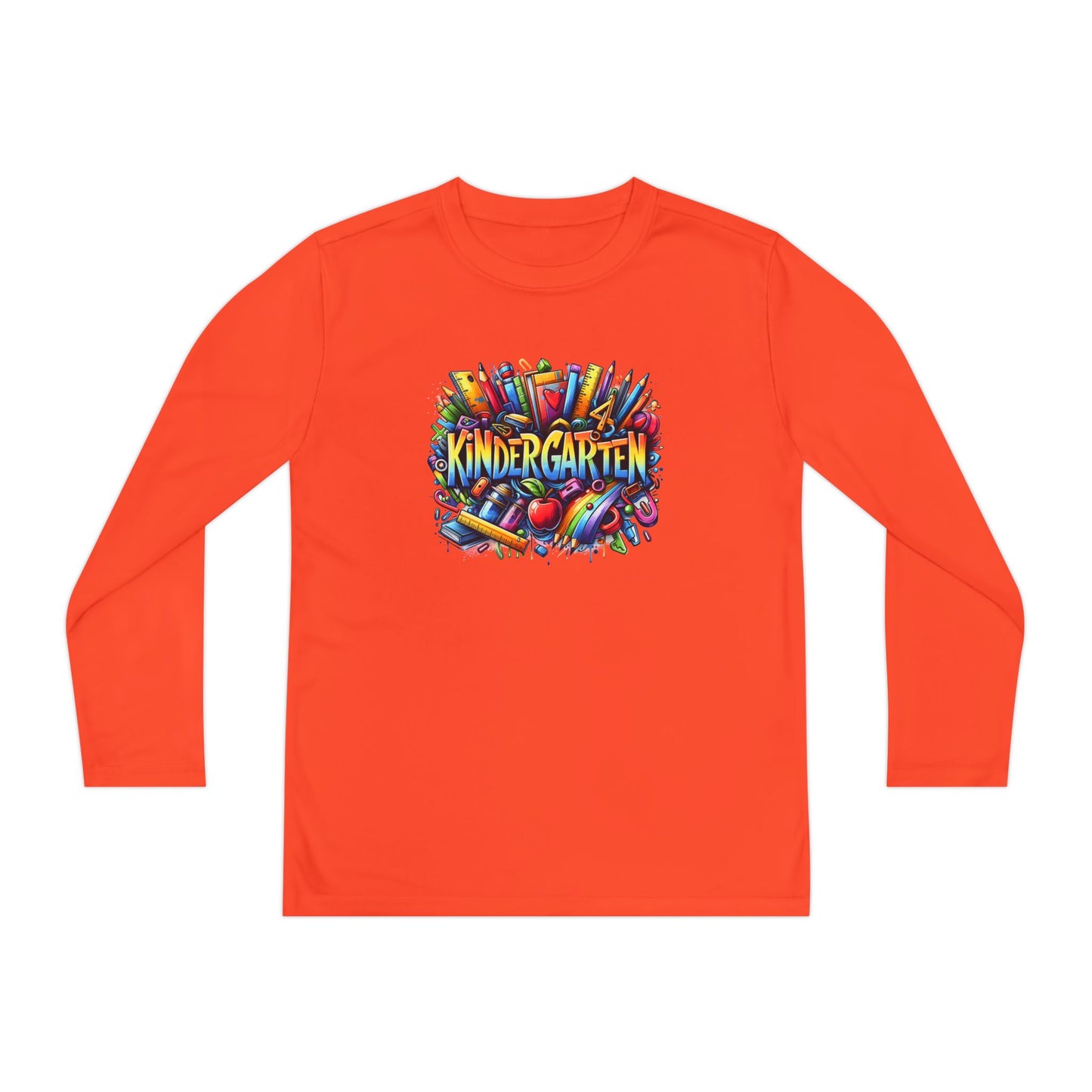 Kindergarten Crayons Youth Long Sleeve Tee
