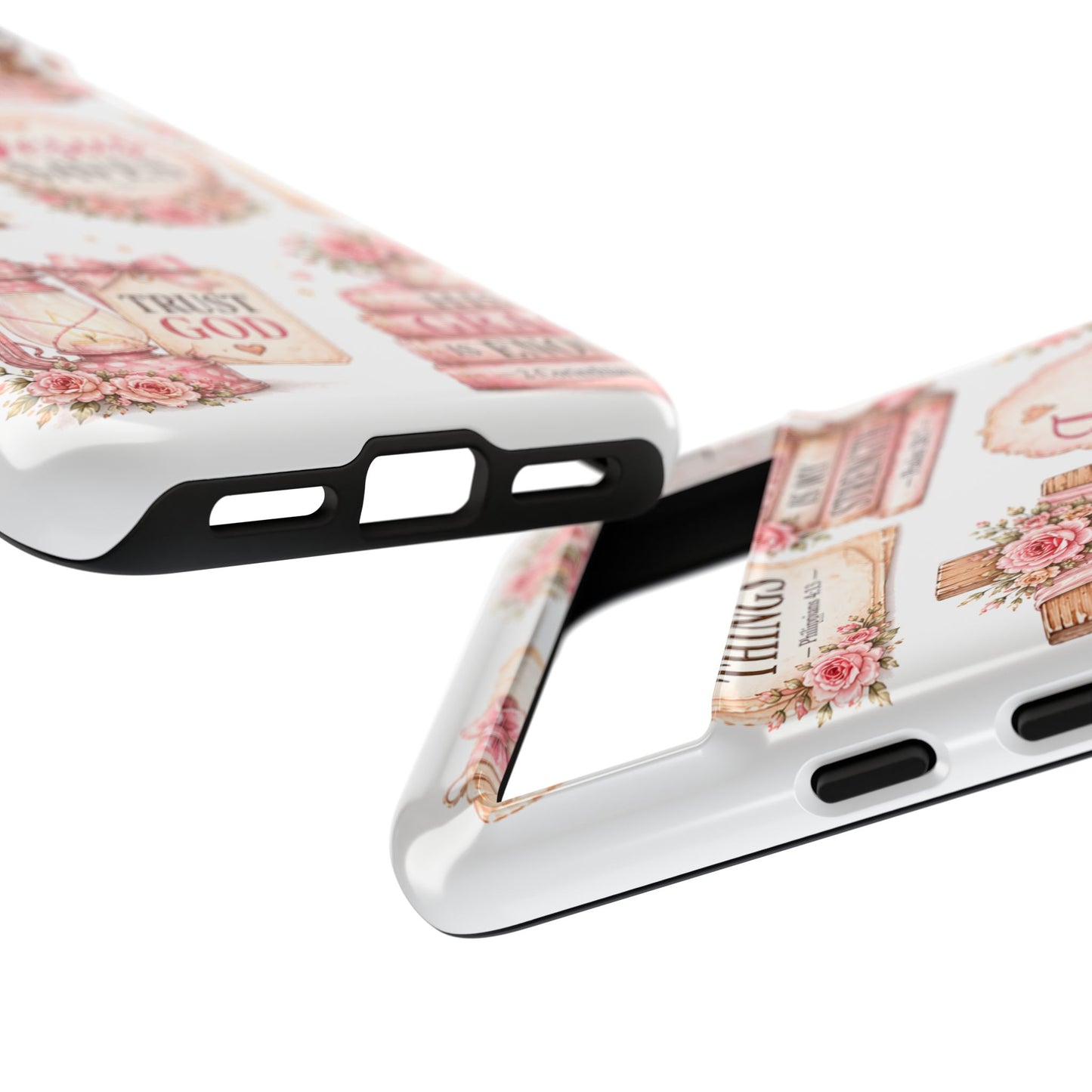Faith Phone Case — 'Jesus Saves' Floral Christian Scripture iPhone Case