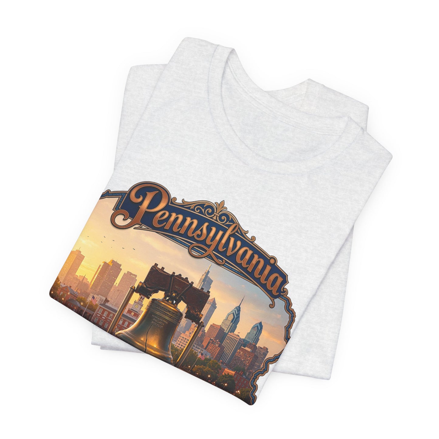 Pennsylvania Keystone State T-Shirt — Liberty Bell & Philadelphia Skyline Tee