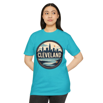 Cleveland Skyline T-Shirt — Retro Waterfront City Graphic