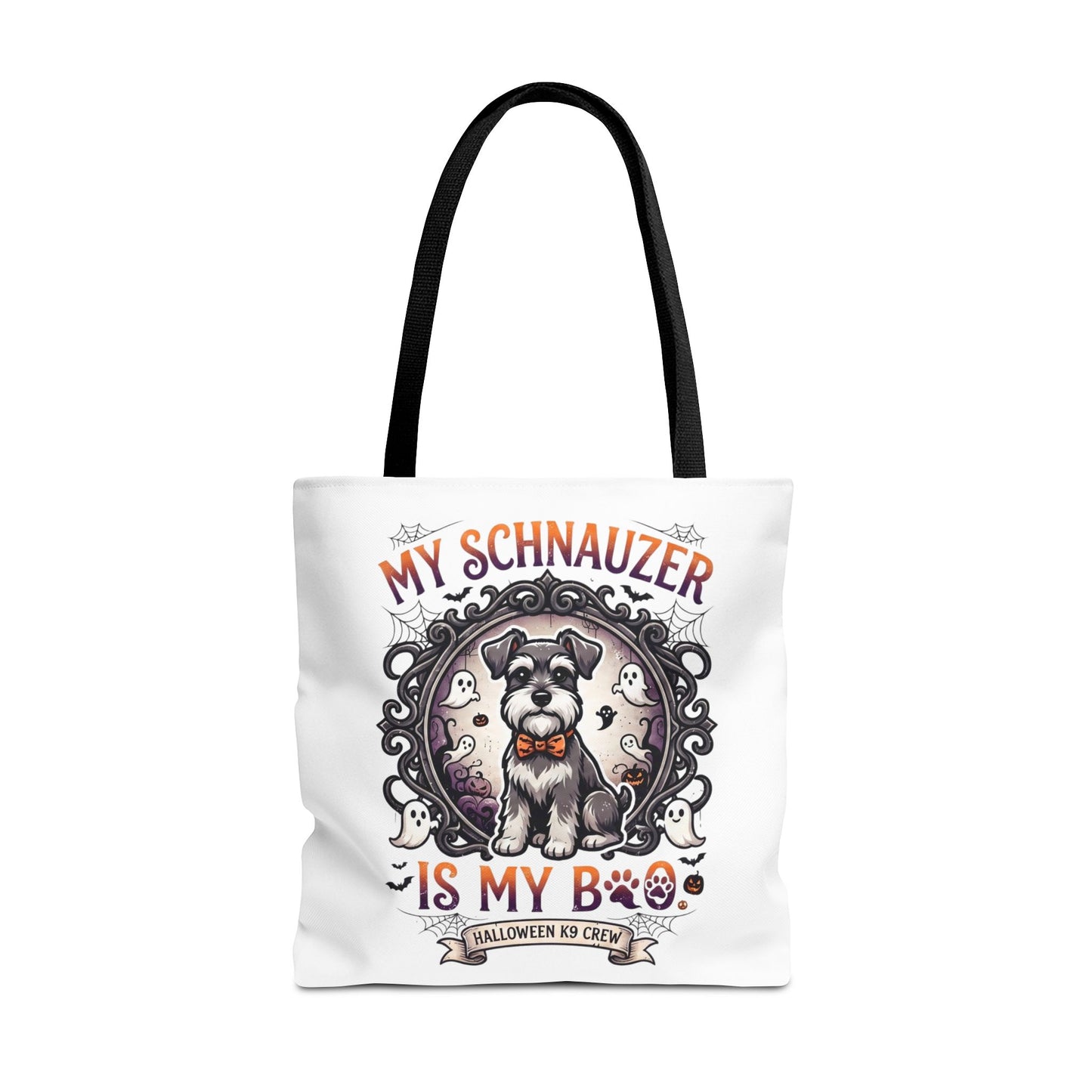 Halloween Schnauzer Tote Bag - "My Schnauzer Is My Boo" Cute Dog Halloween Gift