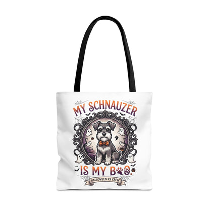 Halloween Schnauzer Tote Bag - "My Schnauzer Is My Boo" Cute Dog Halloween Gift