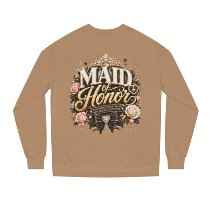 Maid of Honor Sweatshirt - Floral Crown Bridal Party Crewneck