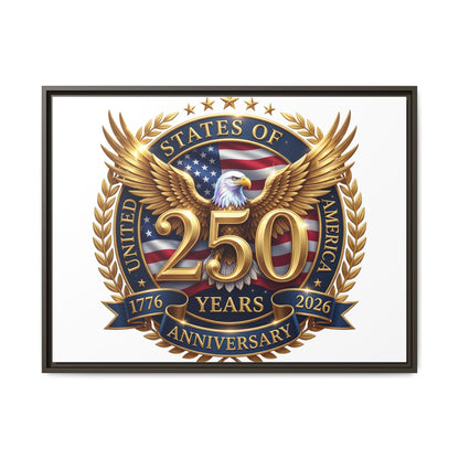250th United States Anniversary Framed Canvas Print