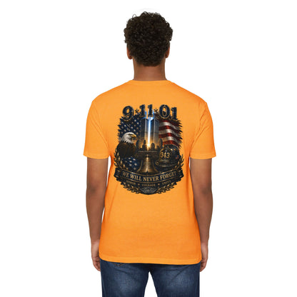 9/11 We Will Never Forget Memorial T-Shirt