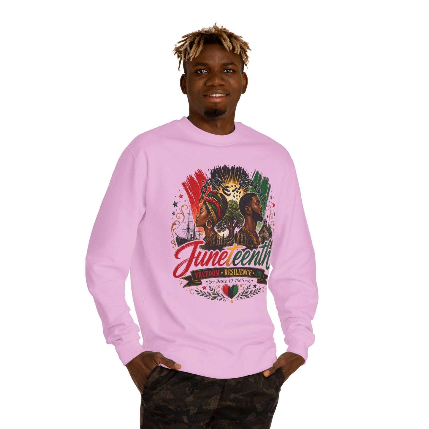 Juneteenth Celebration Sweatshirt — "Juneteenth: Resilience" African Heritage Crewneck