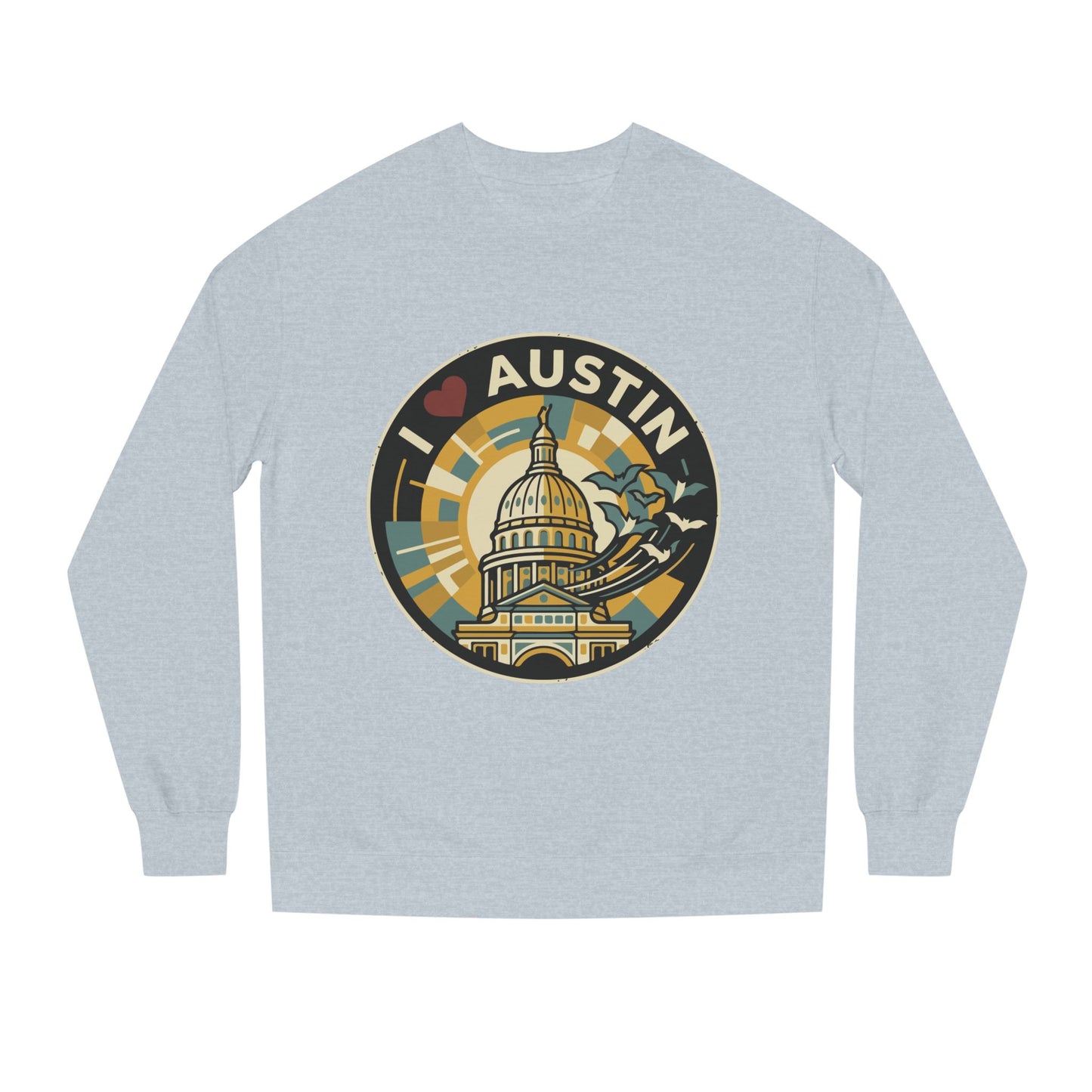 I  Austin Crewneck Sweatshirt — Austin Capitol Retro Graphic