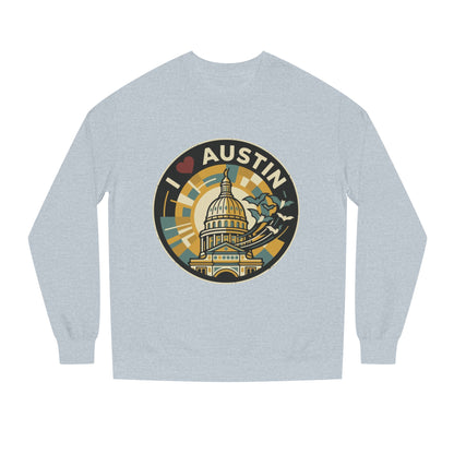 I  Austin Crewneck Sweatshirt — Austin Capitol Retro Graphic
