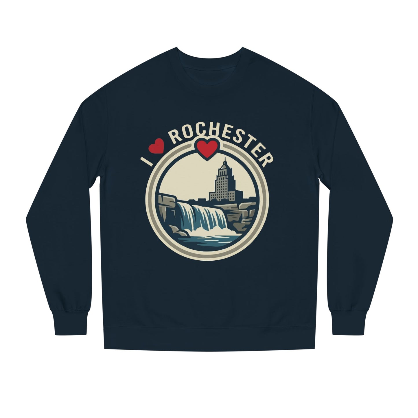 Rochester Waterfall Crewneck Sweatshirt – I  Rochester City Skyline Pullover