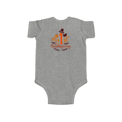 Baby Bodysuit - My 1st Thanksgiving Cute Turkey Onesie