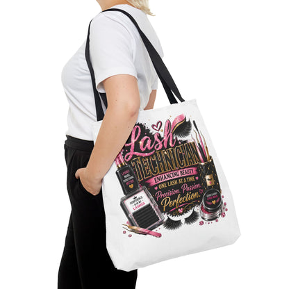 Lash Technician Tote Bag — Glam Beauty Artist Gift, ‘Lash Technician: Enhancing Beauty’ Design