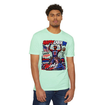 Labor Day Workers T-Shirt – "Happy Labor Day" Union Strong Patriotic Tee