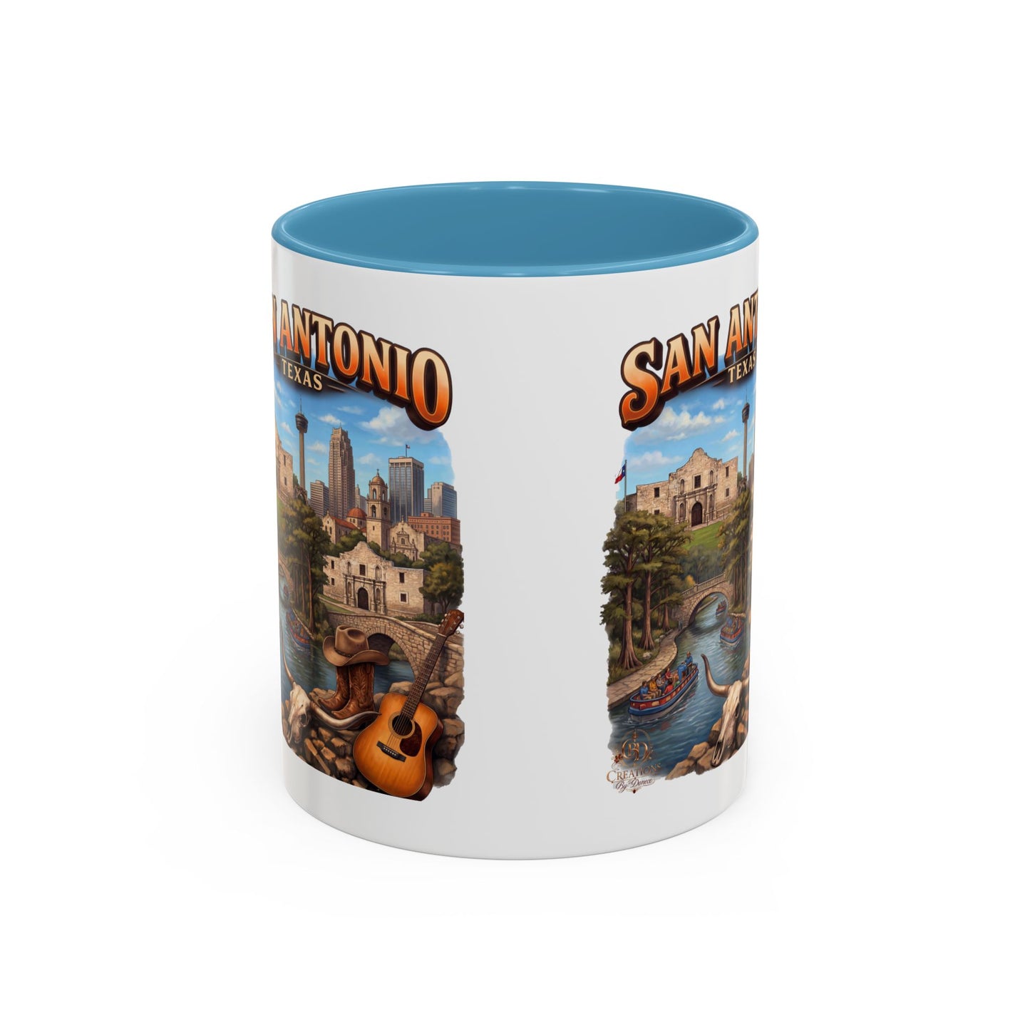 San Antonio Souvenir Coffee Mug – Texas Riverwalk Scenic Accent Mug (11/15oz)