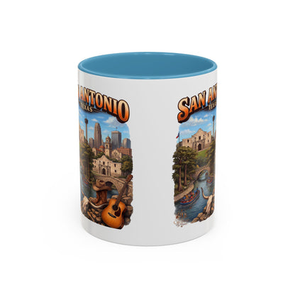 San Antonio Souvenir Coffee Mug – Texas Riverwalk Scenic Accent Mug (11/15oz)