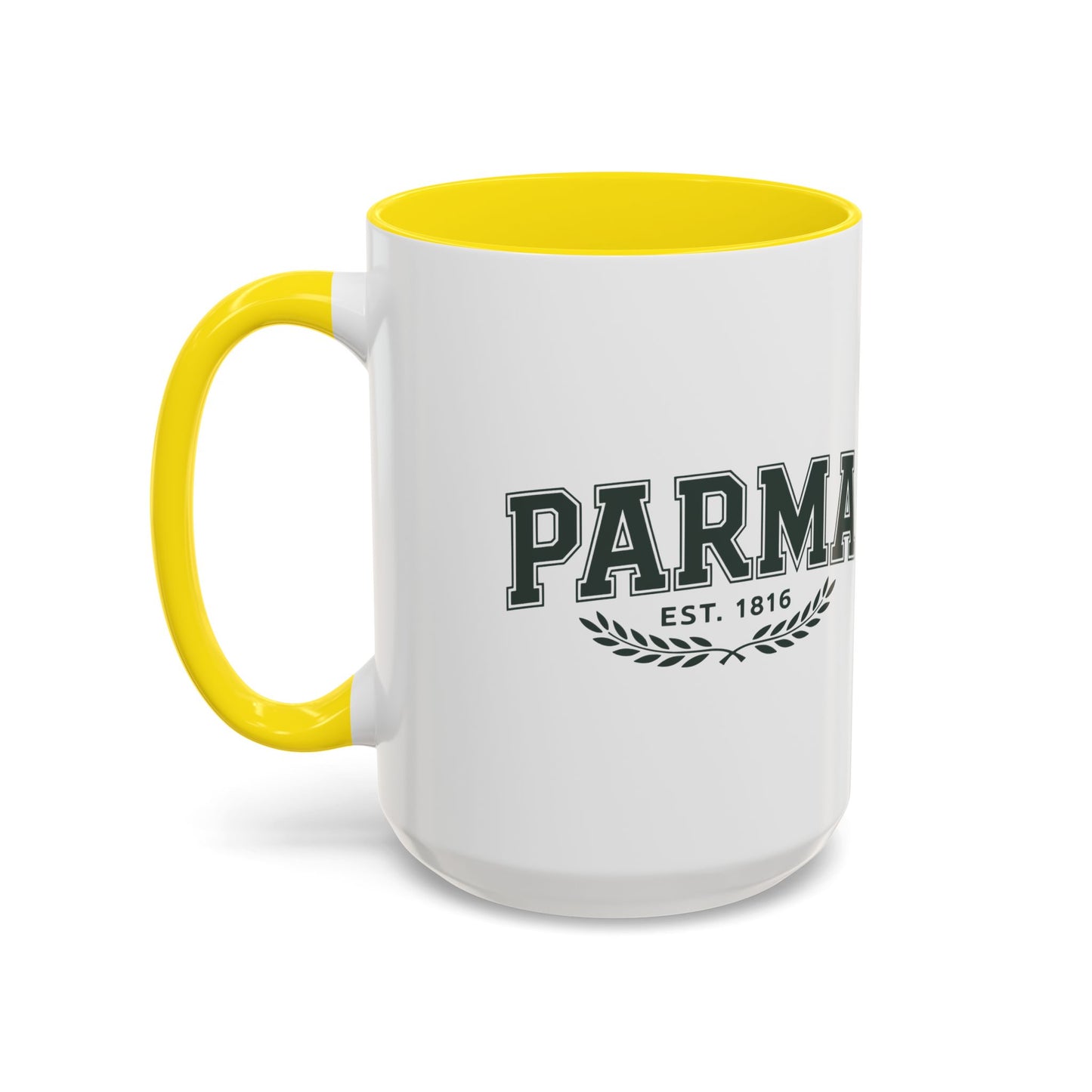 Parma Established 1816 Accent Coffee Mug — Vintage Collegiate Ceramic Coffee Cup