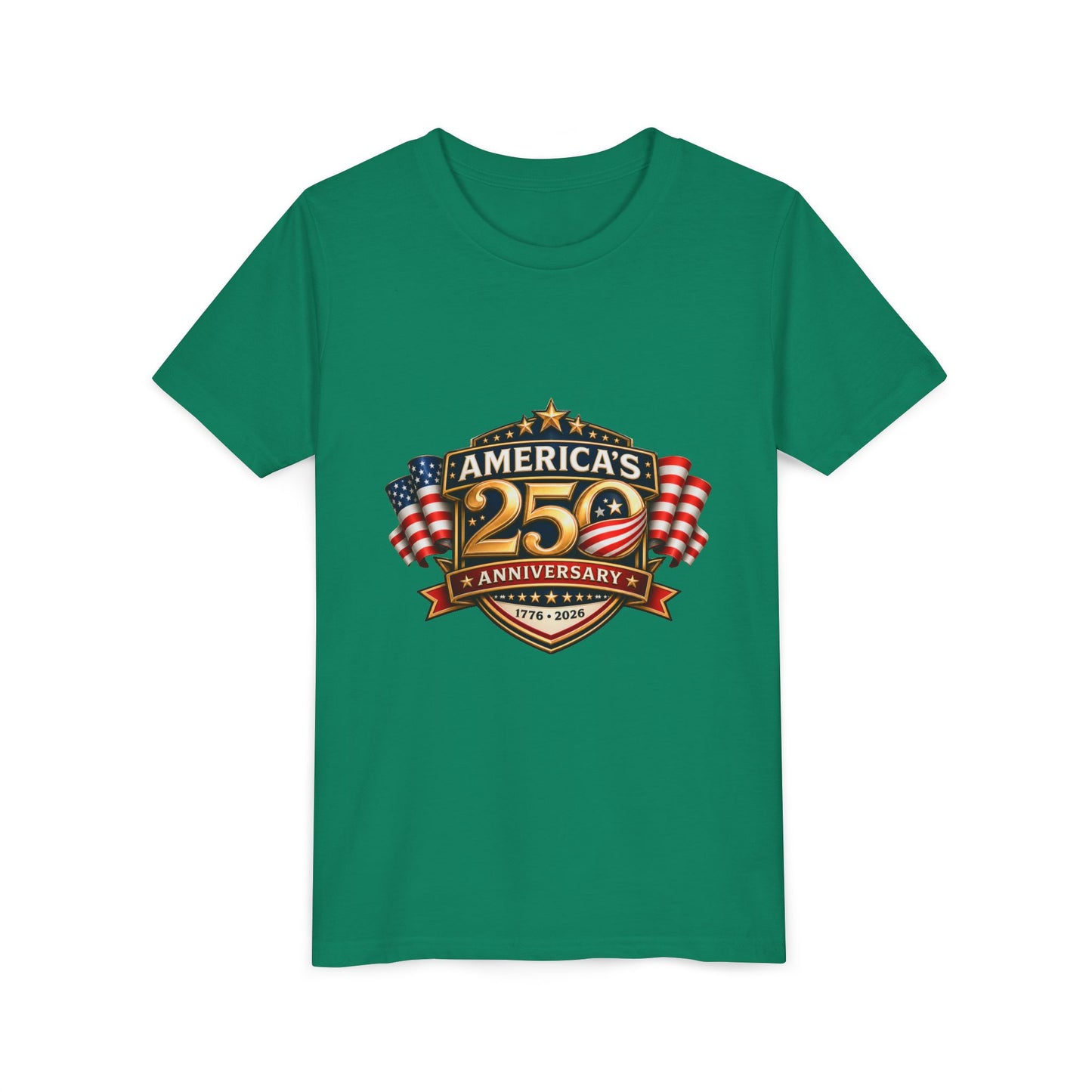 America's 250th Anniversary Youth Tee - Patriotic 1776–2026 Celebration Shirt