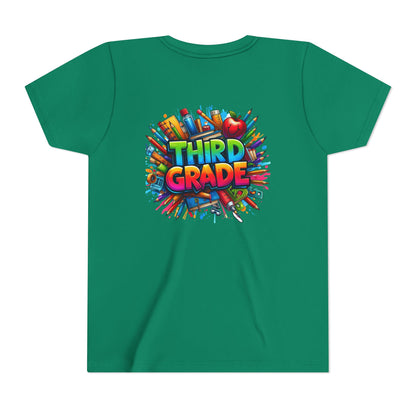 Third Grade Kids' T-Shirt – Colorful School Supplies Back-to-School Tee