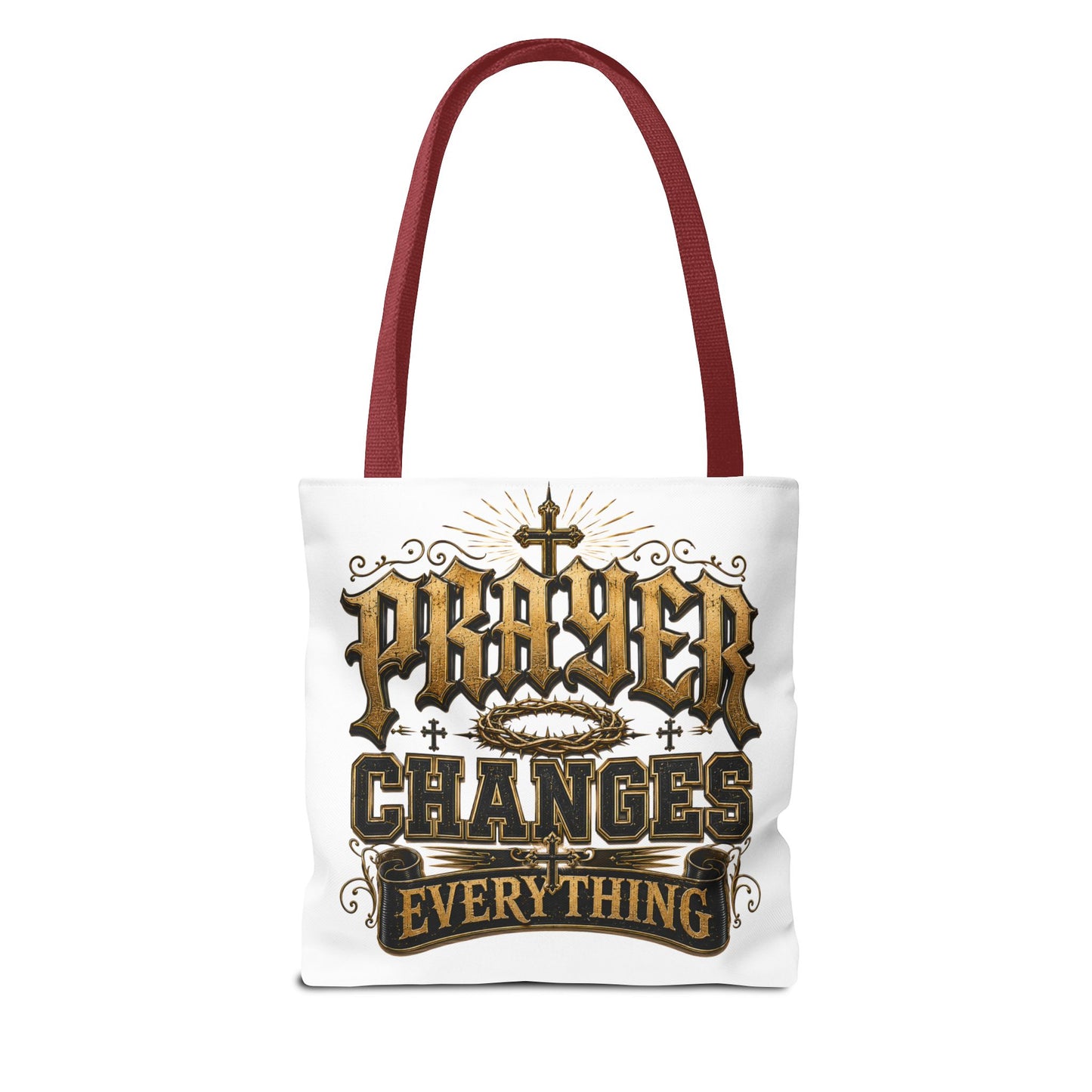 Prayer Changes Everything Tote Bag - Inspirational Christian Canvas Tote