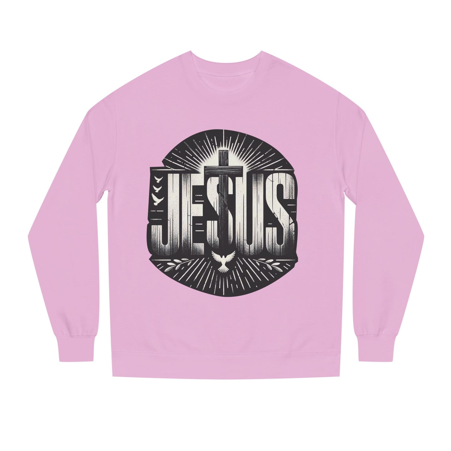 Jesus Graphic Sweatshirt — Vintage Religious Cross & Lamb Crewneck