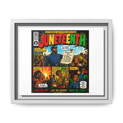 Juneteenth Comic Art Canvas - Framed Matte Wall Decor