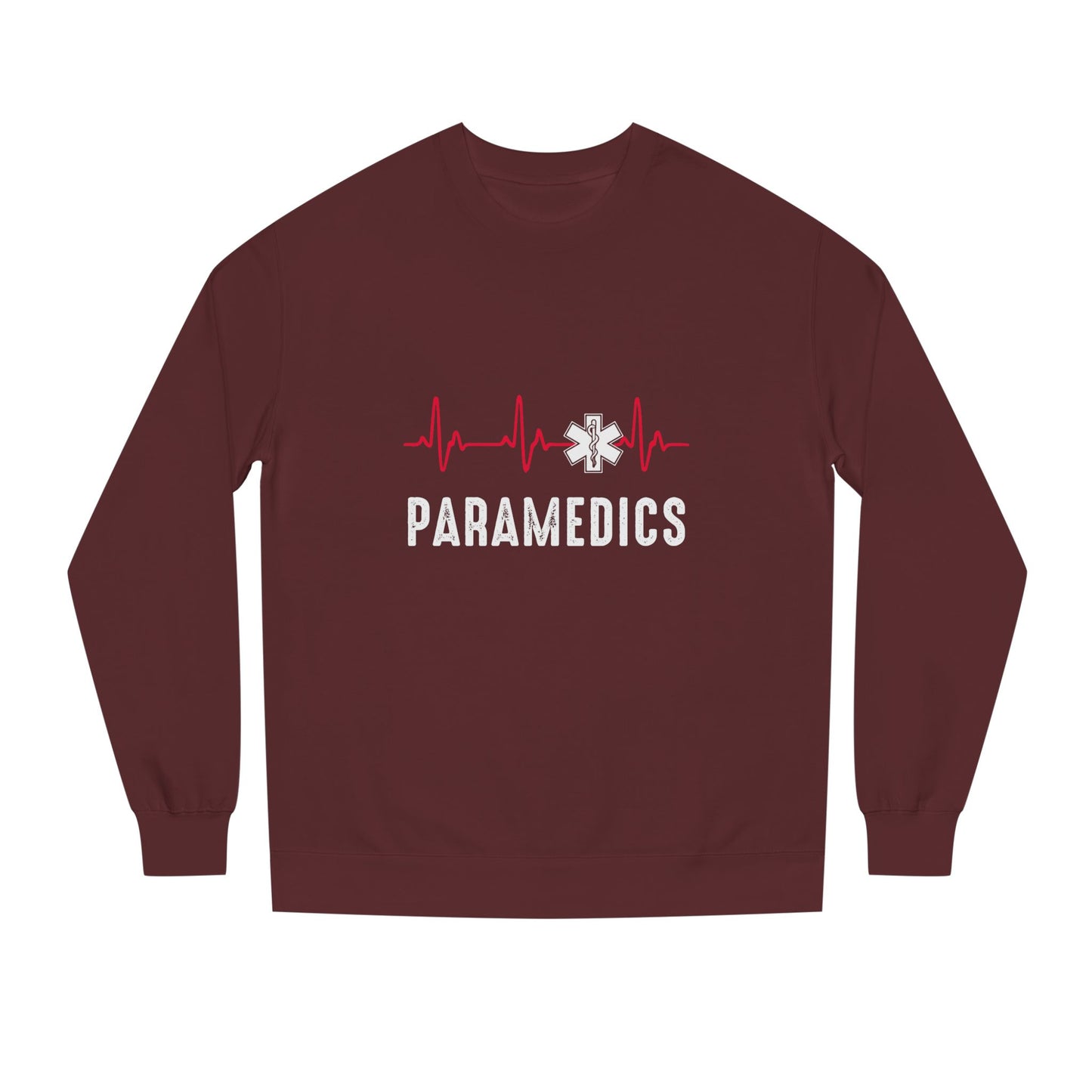 Paramedics Crewneck Sweatshirt — EMS Star of Life Heartbeat Design