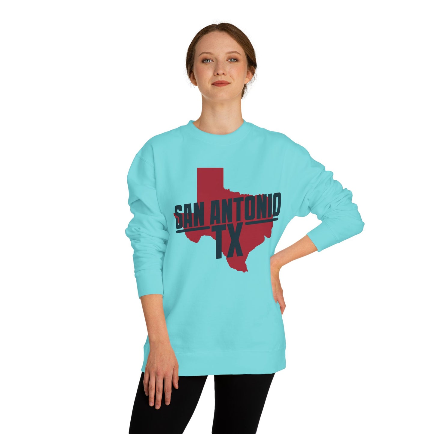San Antonio TX State Outline Sweatshirt – Texas Pride Crewneck