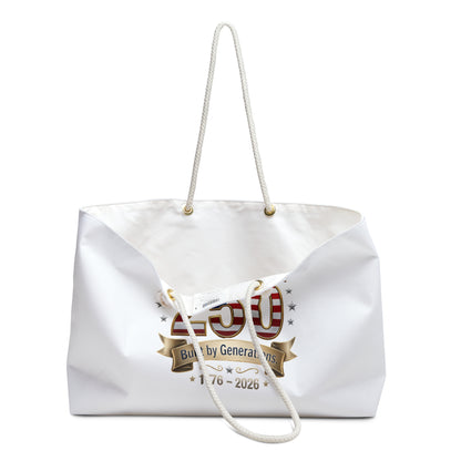 America 250 Weekender Bag — 1776–2026 Patriotic Travel Tote