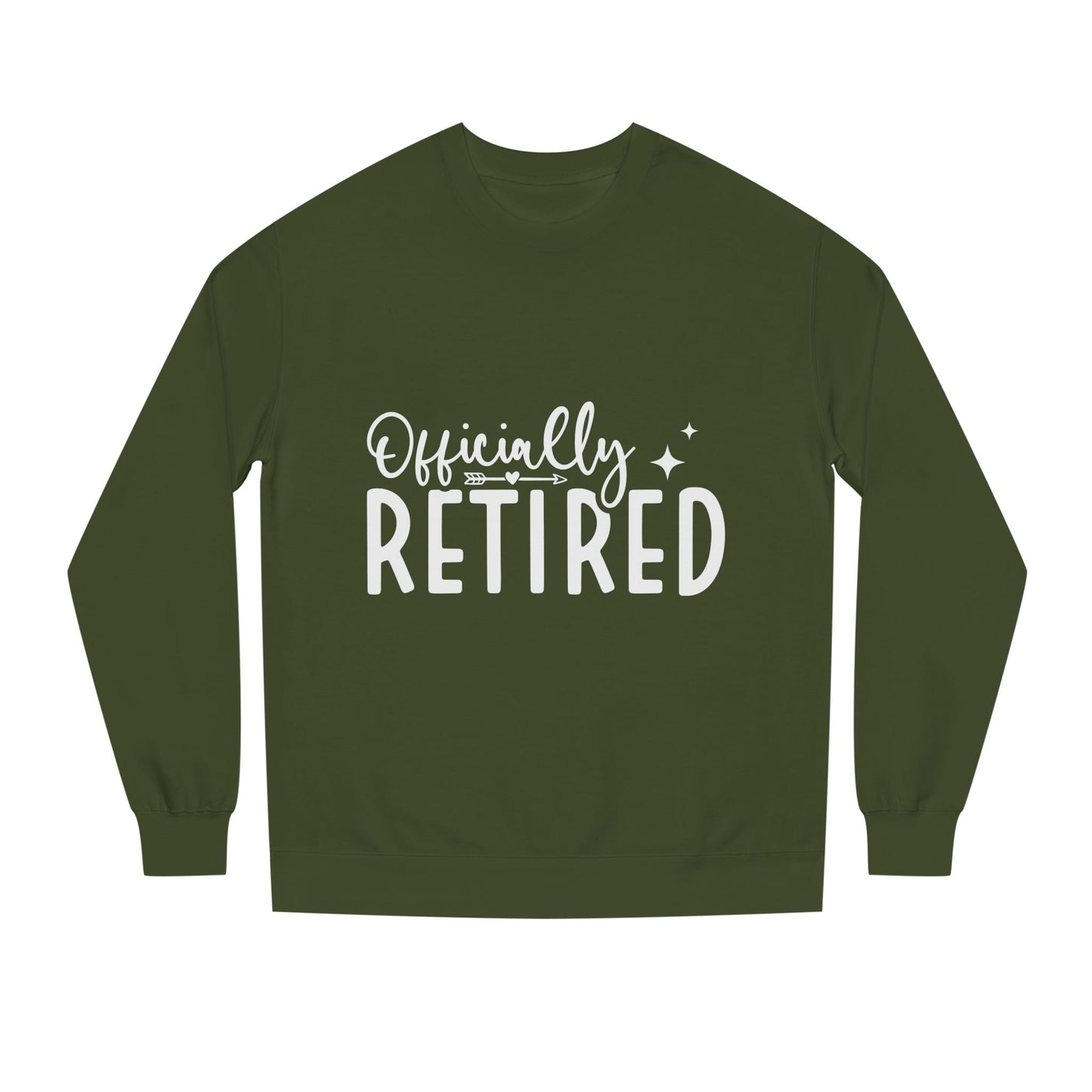 Retired Crewneck Sweatshirt — "Officially Retired" Retirement Gift Pullover