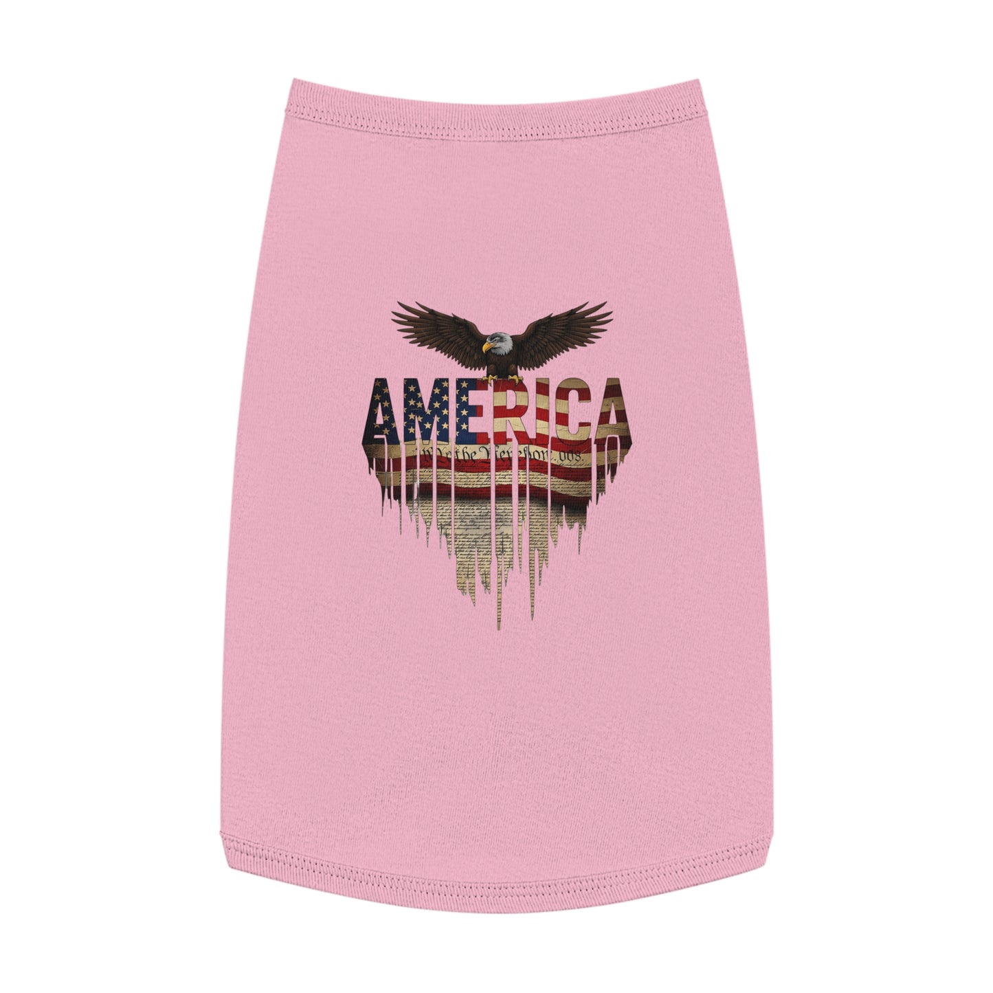 Patriotic Pet Tank Top – American Flag & Bald Eagle Dog Shirt