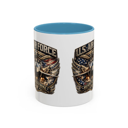 U.S. Air Force Accent Coffee Mug — "Ready to Strike" Military Aviation Gift