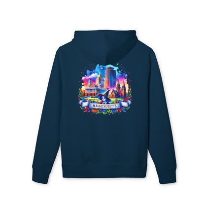 Massachusetts Skyline Hoodie – Colorful Boston Landmark Pullover