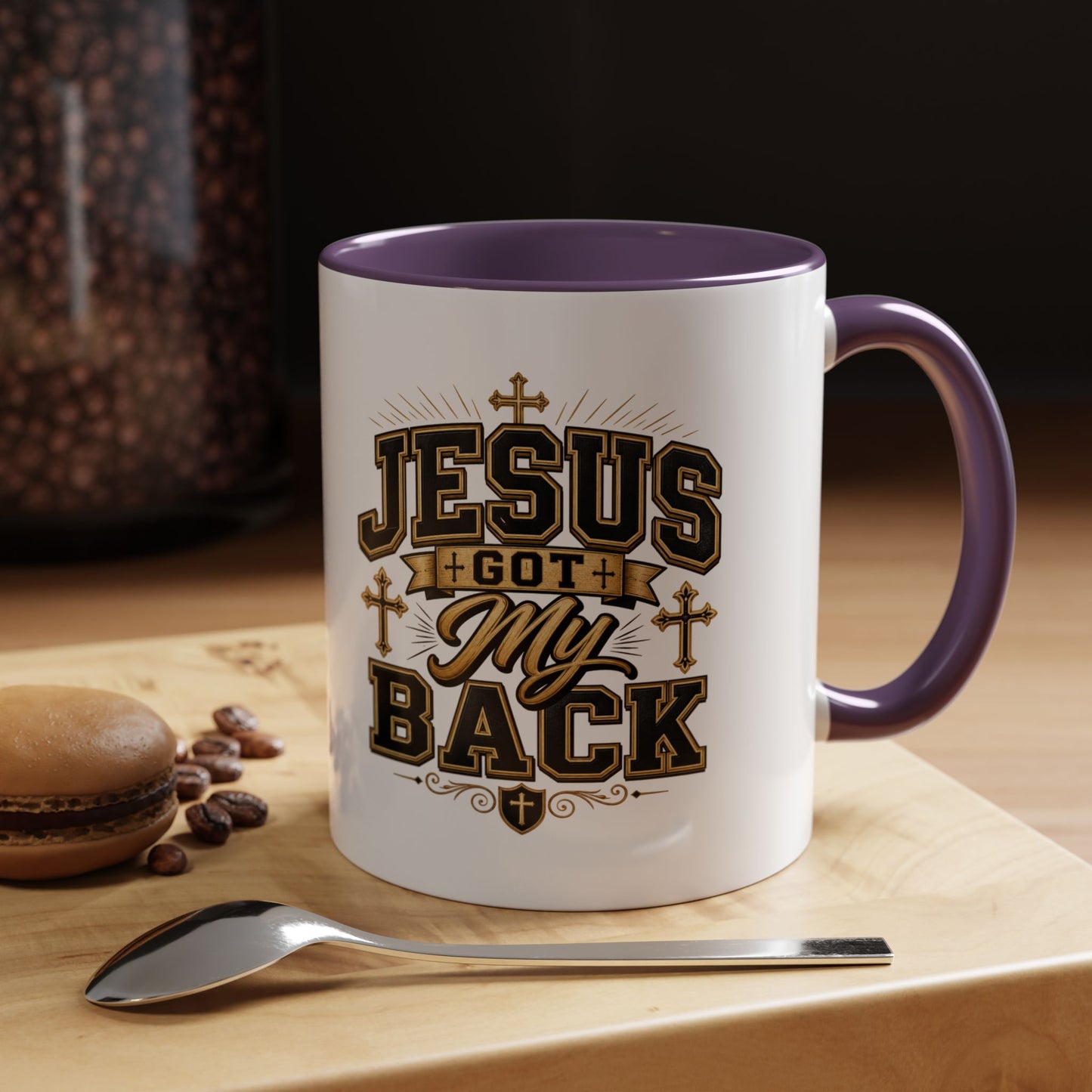 Jesus Got My Back Accent Coffee Mug – Faith Prayer Christian Gift (11/15oz)