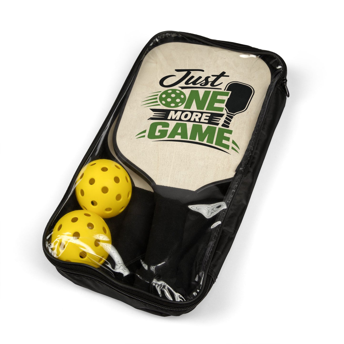 Pickleball Paddles Set — "Just One More Game" Paddle & Balls Kit