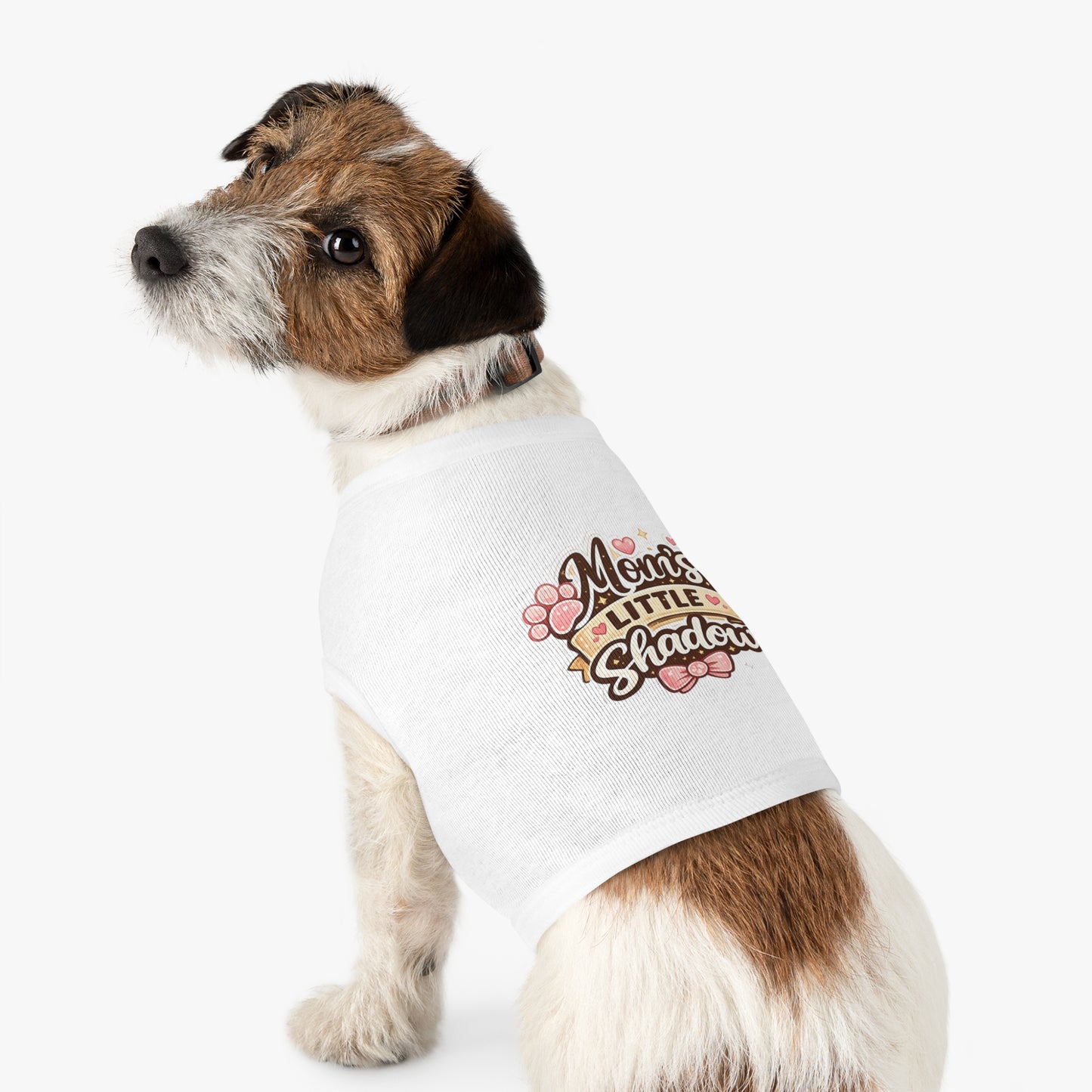 Pet Tank Top — "Mom's Little Shadow" Cute Paw Print Dog Tank