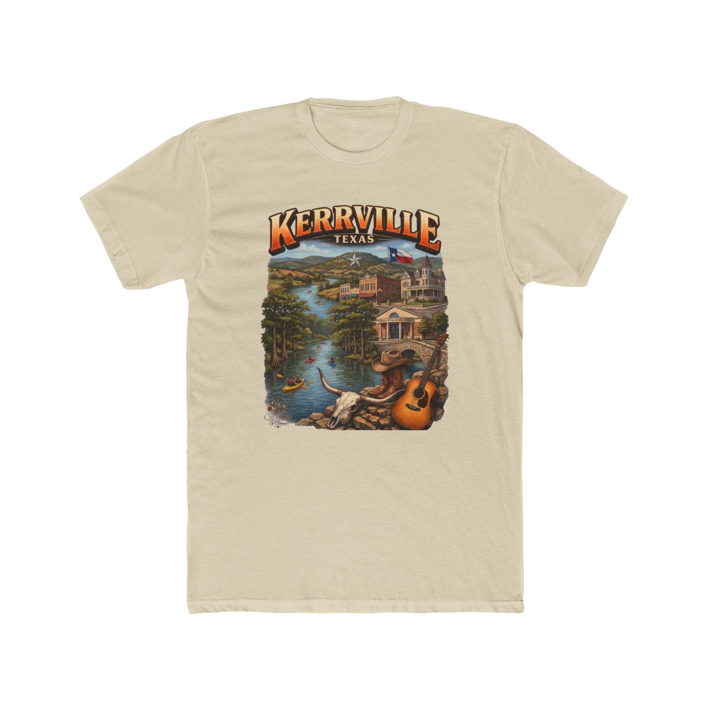 Kerrville Texas Scenic T-Shirt — Riverfront Guitar Vintage Travel Tee