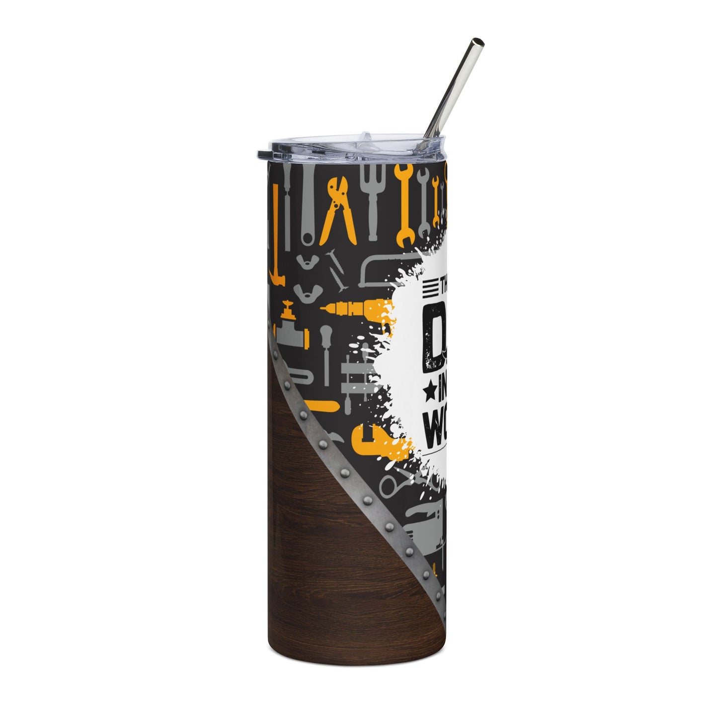 20oz Stainless Tumbler – “The Best Dad in the World” Tool-Themed Travel Cup