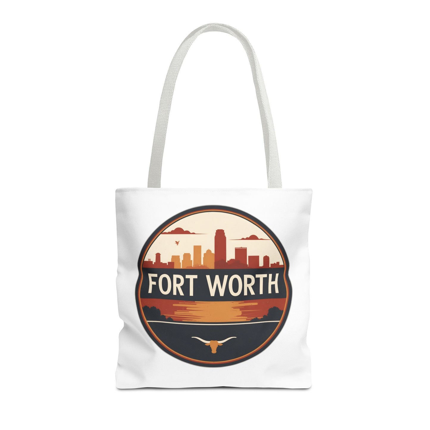Fort Worth Skyline Tote Bag — Vintage Texas Cityscape Tote