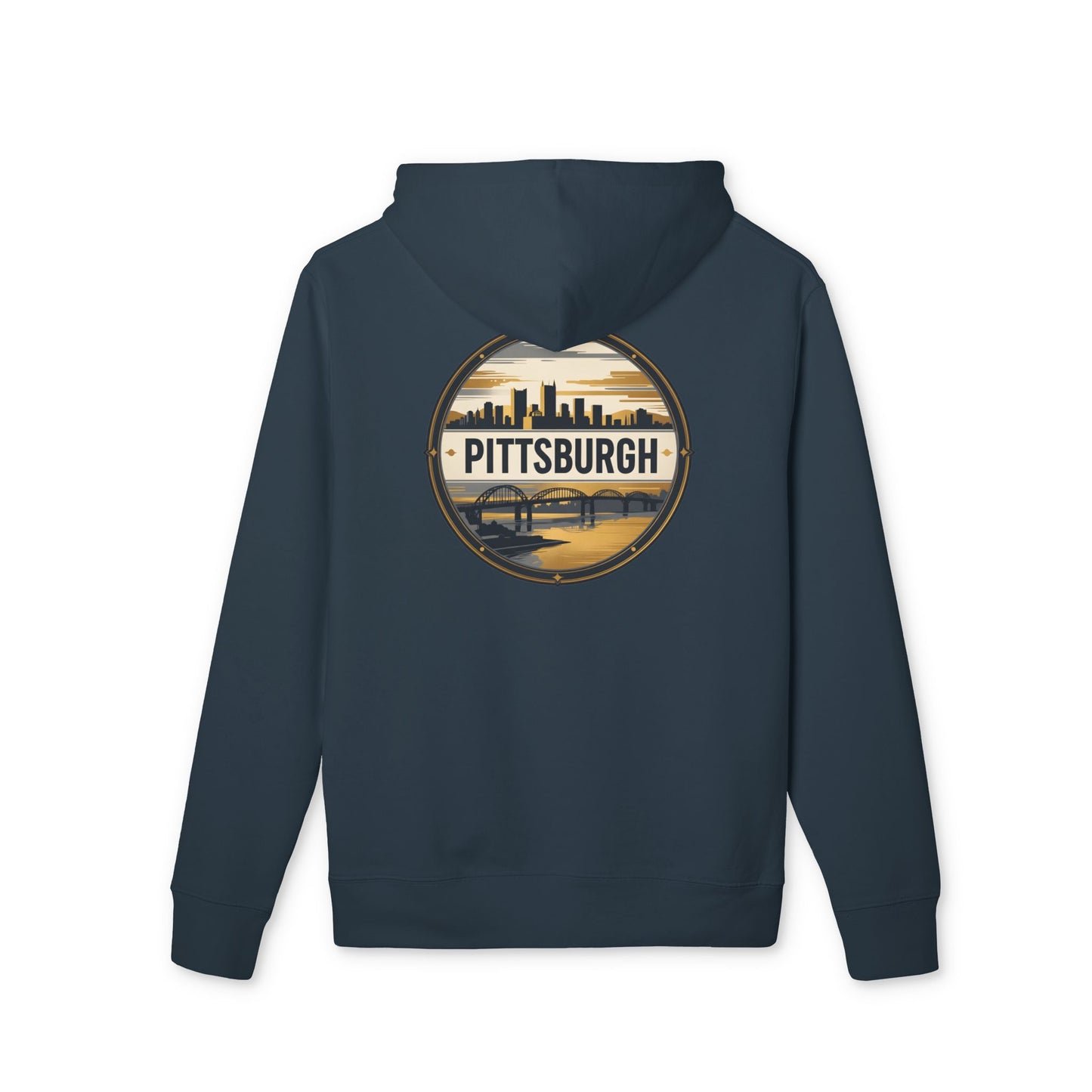 Pittsburgh Skyline Hoodie — Retro River City Logo