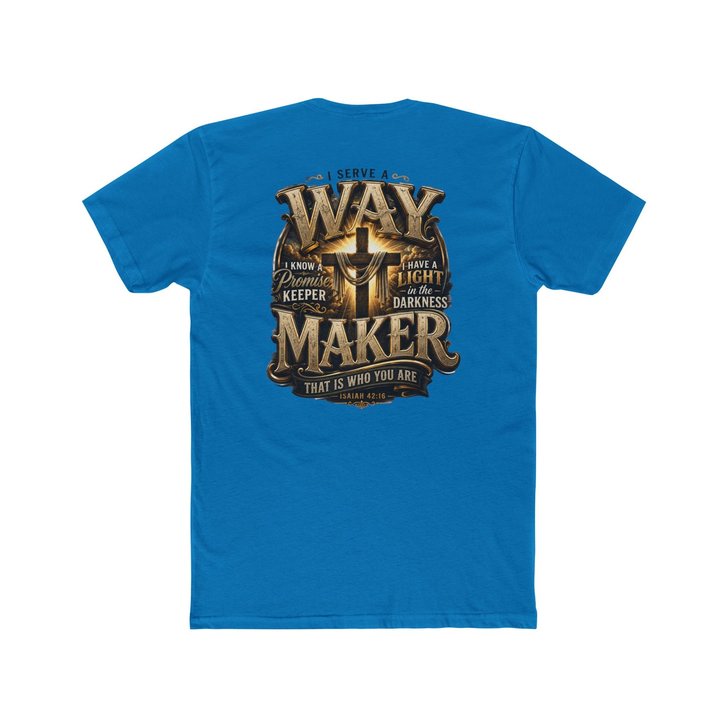 Waymaker T-Shirt — Christian Faith Graphic Tee with Cross and Inspirational Verse
