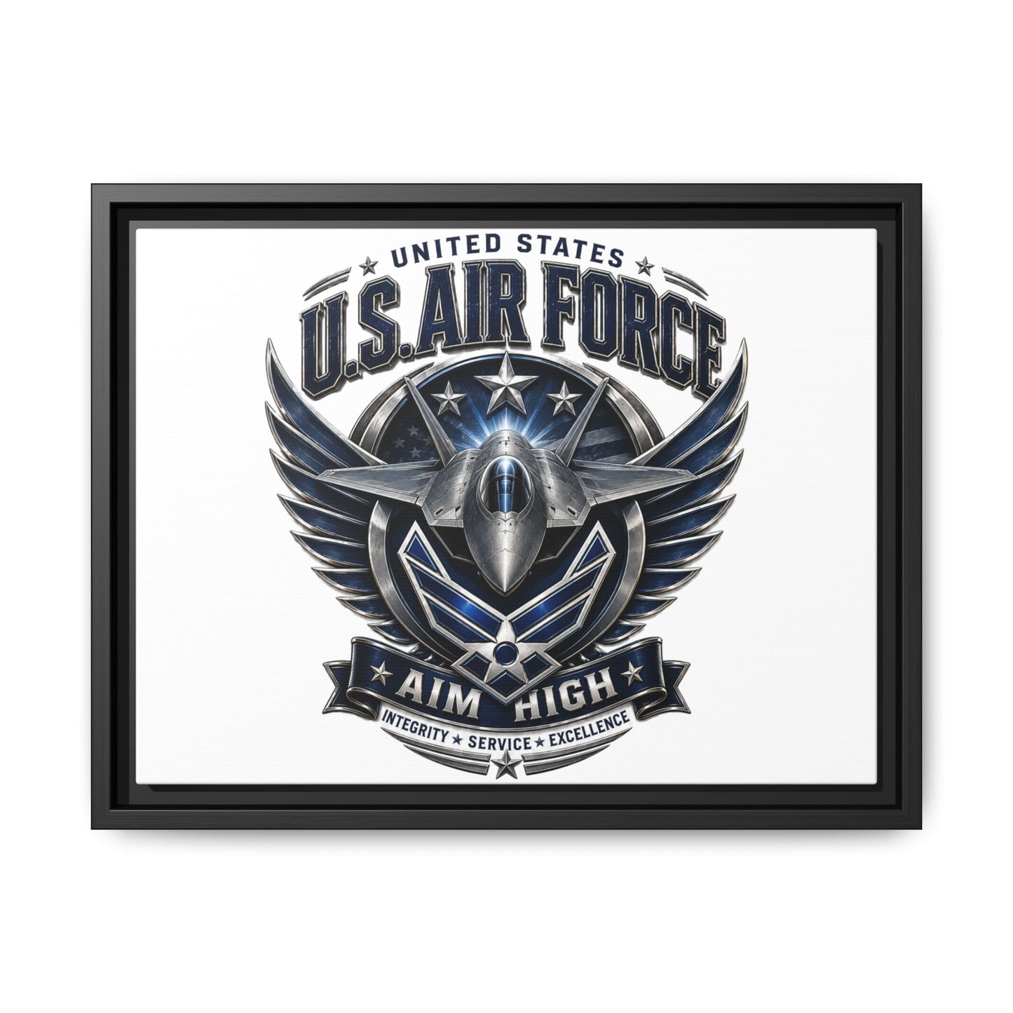 U.S. Air Force 'Aim High' Framed Canvas Print