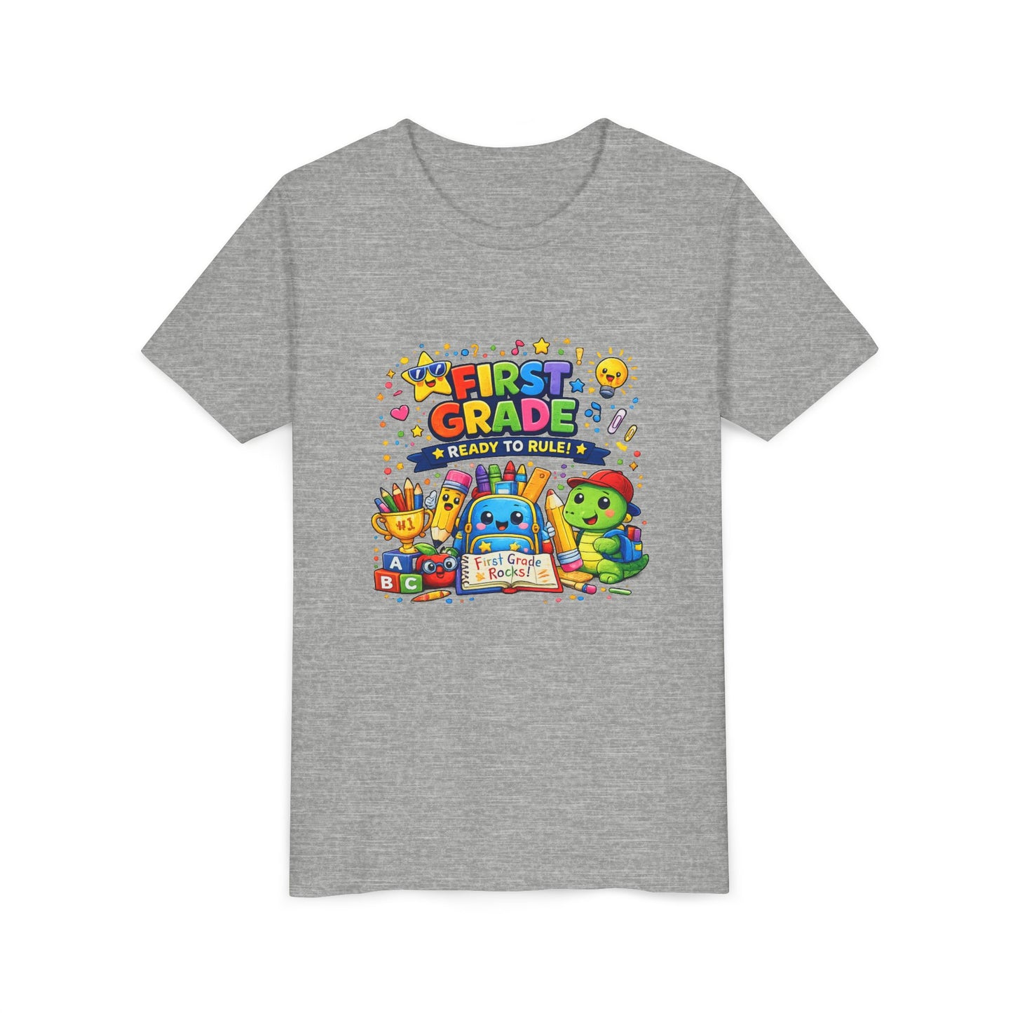 First Grade Youth T‑Shirt – "First Grade Ready to Rule" Cute Back-to-School Tee