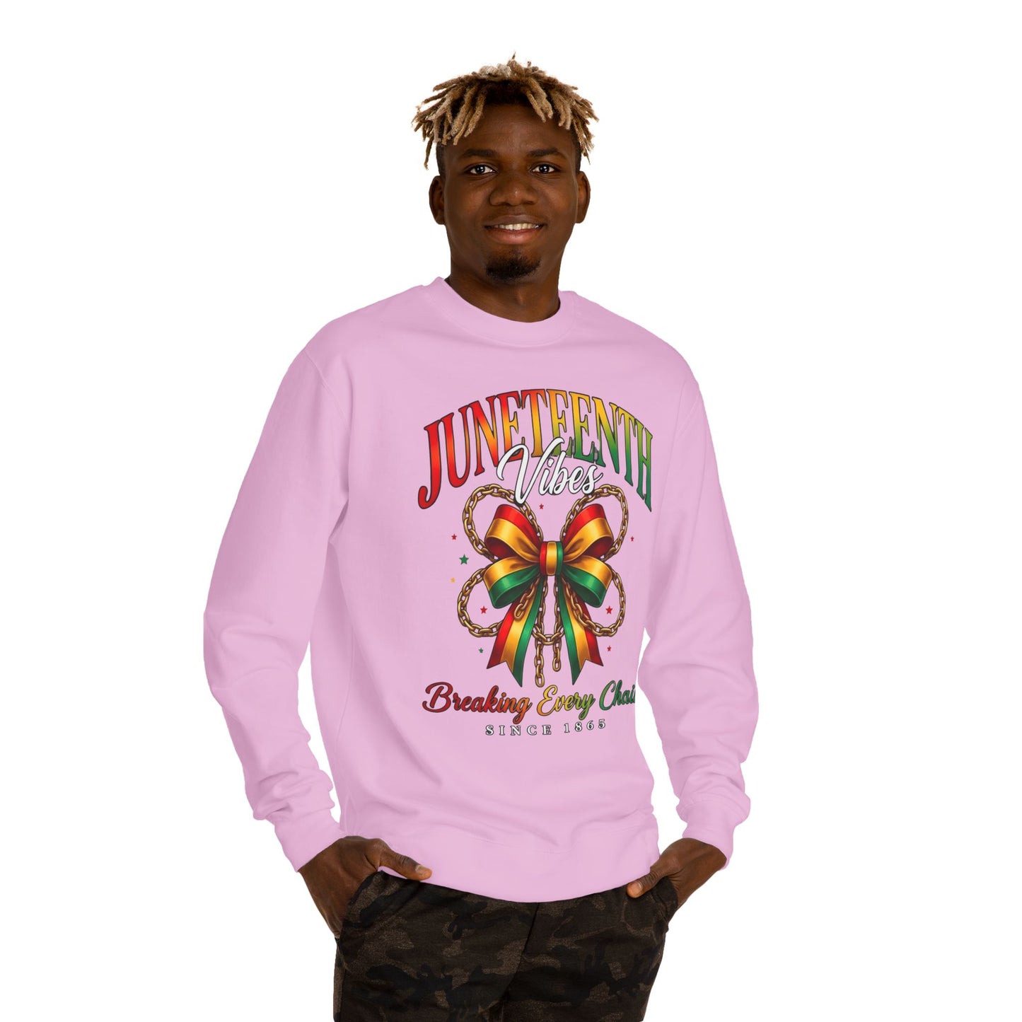 Juneteenth Crewneck Sweatshirt — "Breaking Every Chain" Celebration Pullover