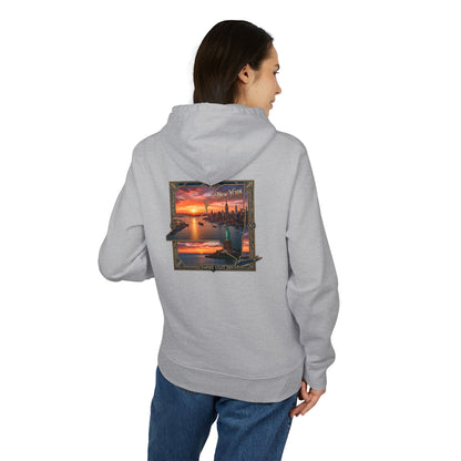 Sunset Harbor Hoodie — Coastal Sunset Graphic Pullover